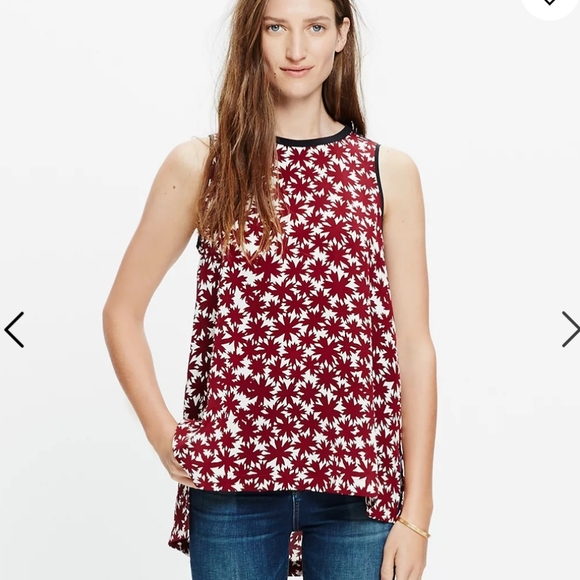 Madewell Tops - Madewell Silk Canal Top in Pressed Flower size S